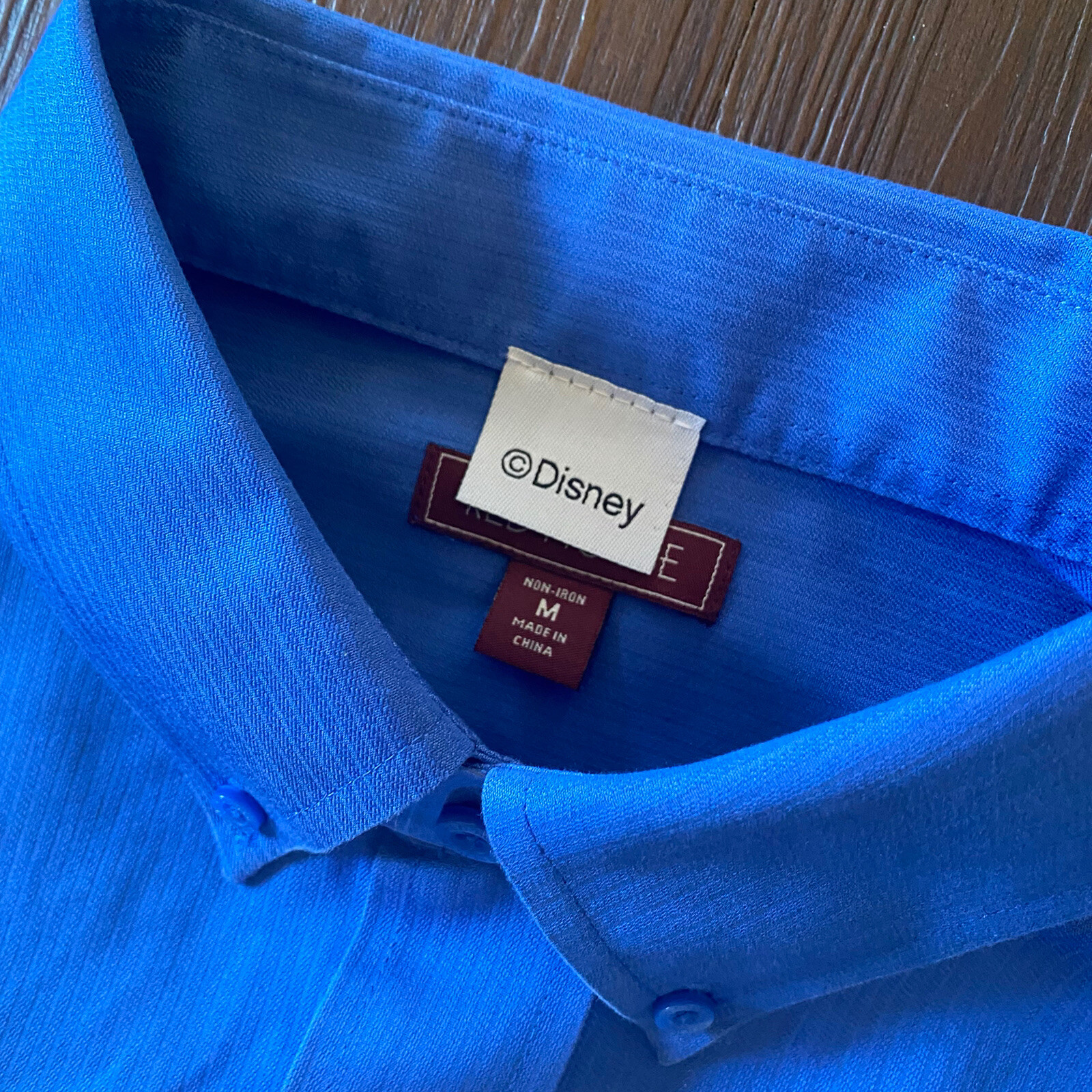 Disneyland Resort Button Dress Shirt Sz M Diamond Celebration Blue Long Sleeve gallery