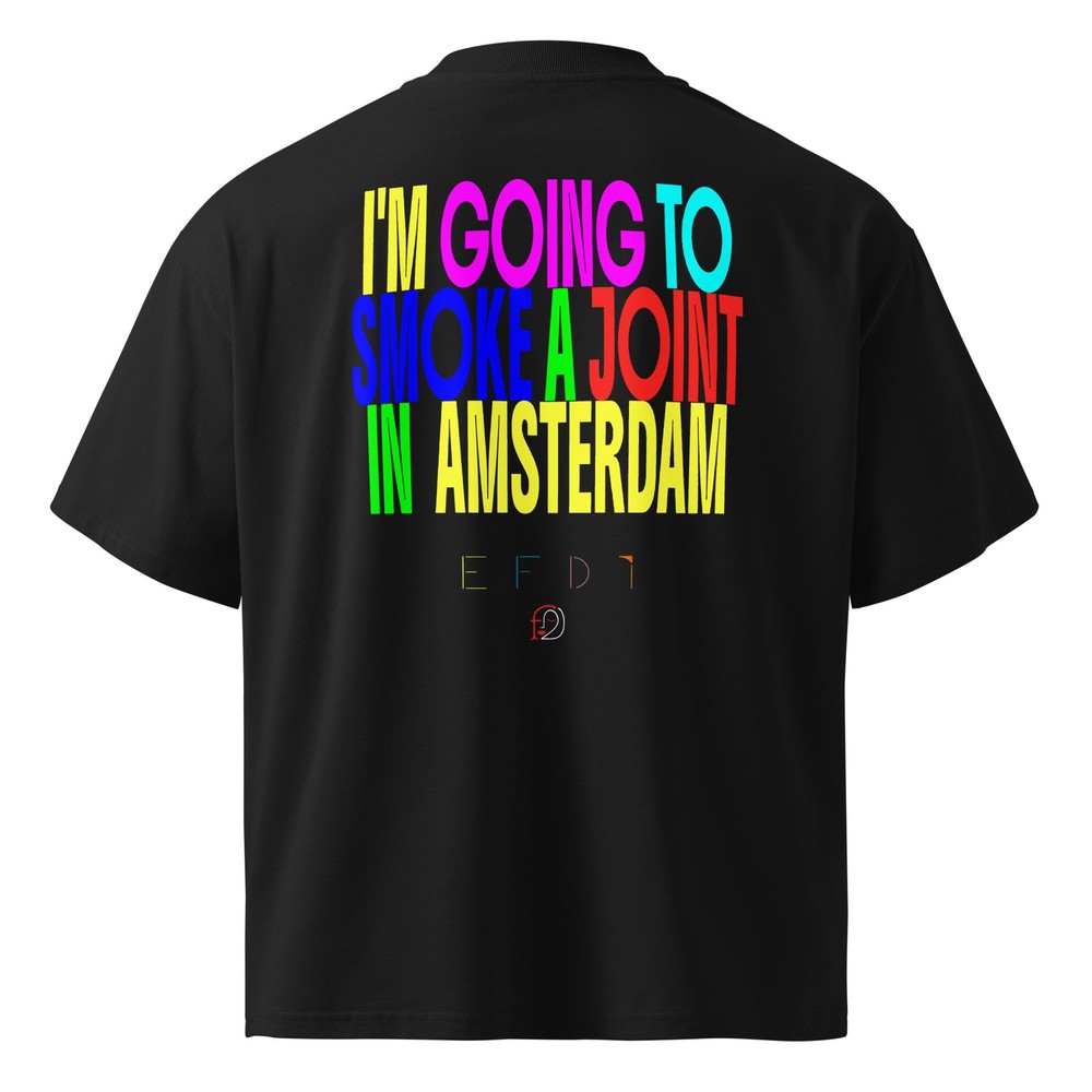 Oversized Amsterdam Graphic Tee Unisex – Streetwear Smoke Joint Tshirt Gift