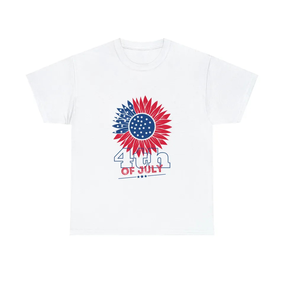 4th Of July Sunflower T Shirt – Independence Day Gift
