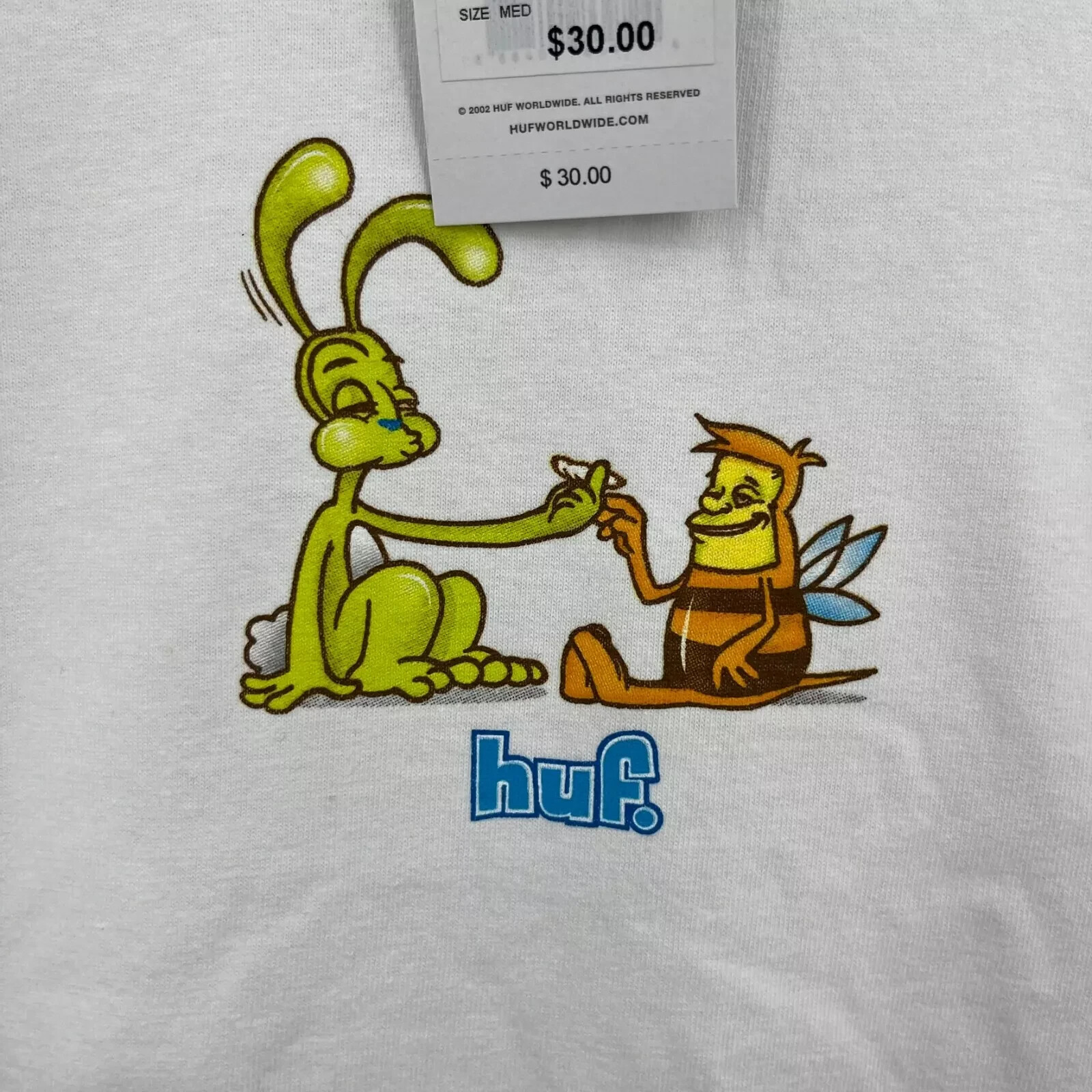 HUF Worldwide T-Shirt Men's Size M White Best Friends Graphic Logo New NWT gallery