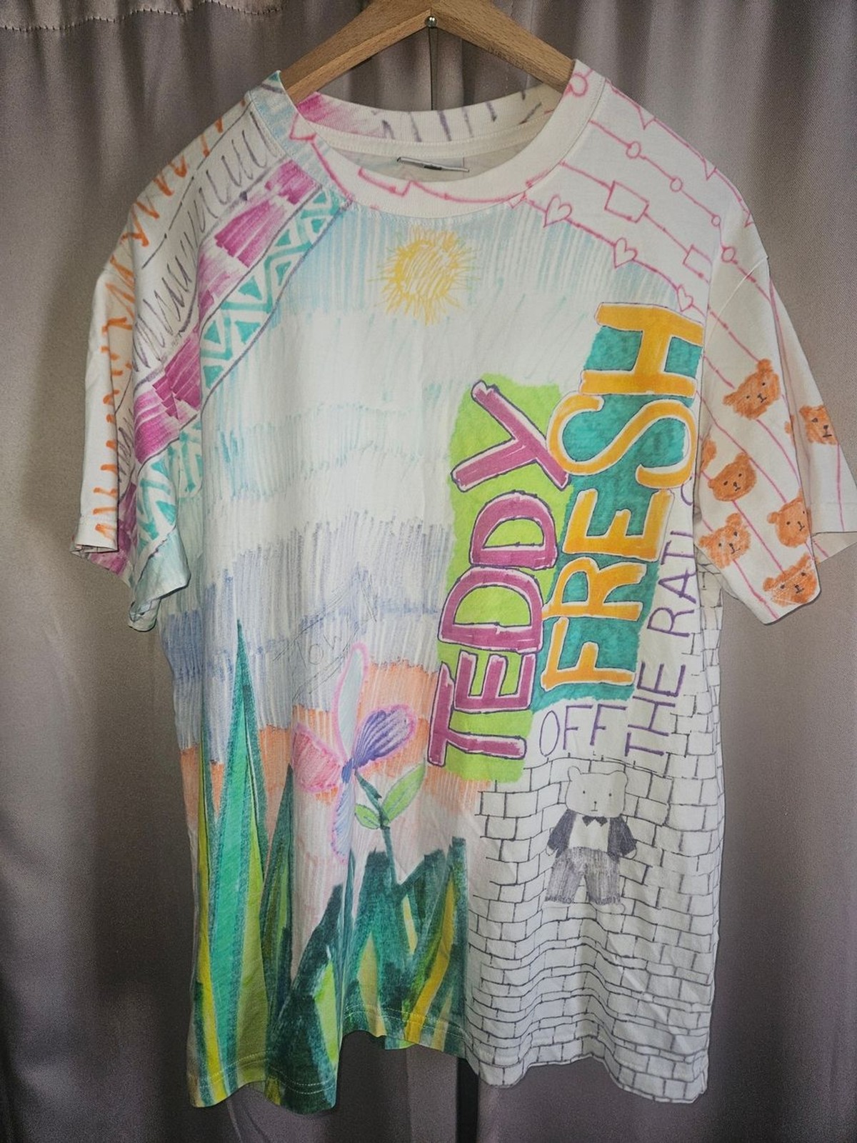 Teddy Fresh Multicolor Hand-Drawn Graphic Tee gallery