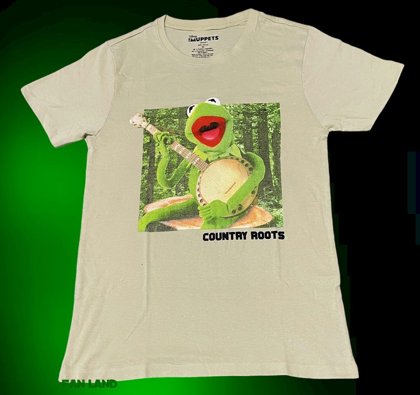 New Disney Kermit The Frog Banjo Country Roots Mens Vintage T-shirt gallery