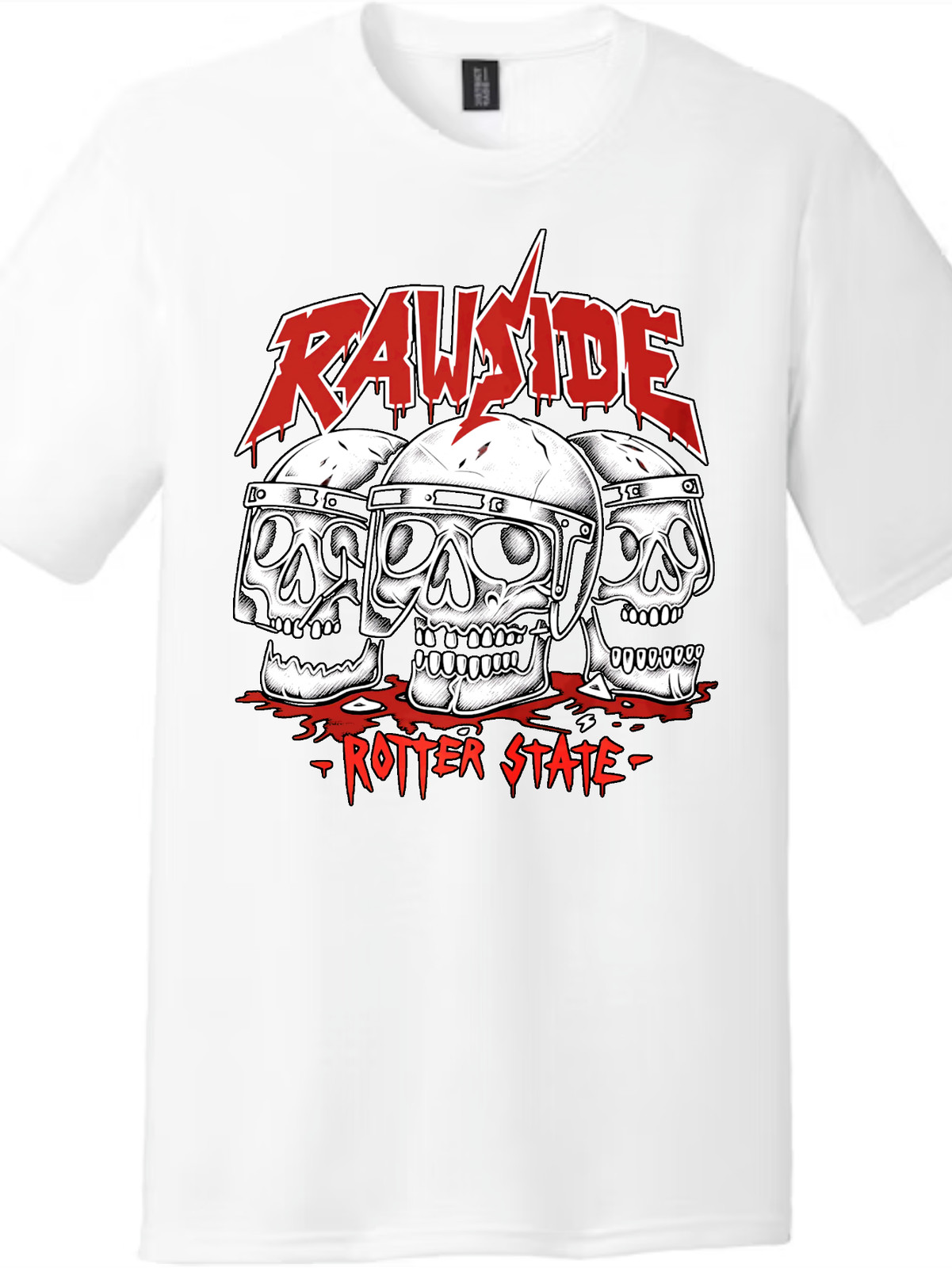 Rotten State Punk T-Shirt | Raw Side Skull Graphic | Unisex Streetwear gallery