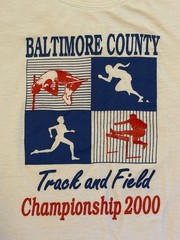 Baltimore County Track & Field 2000 Russell Athletics NuBlend XL T Shirt VTG