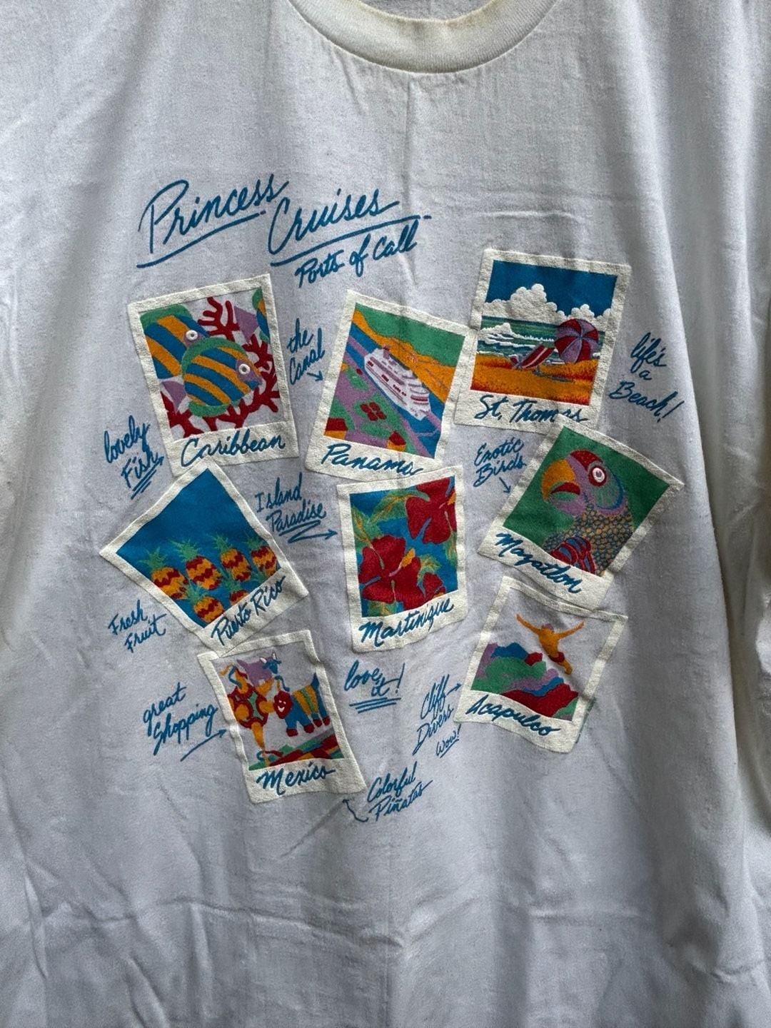 Vintage 80s Stedman Princess Cruises Ports Of Call Snapshot T-Shirt gallery