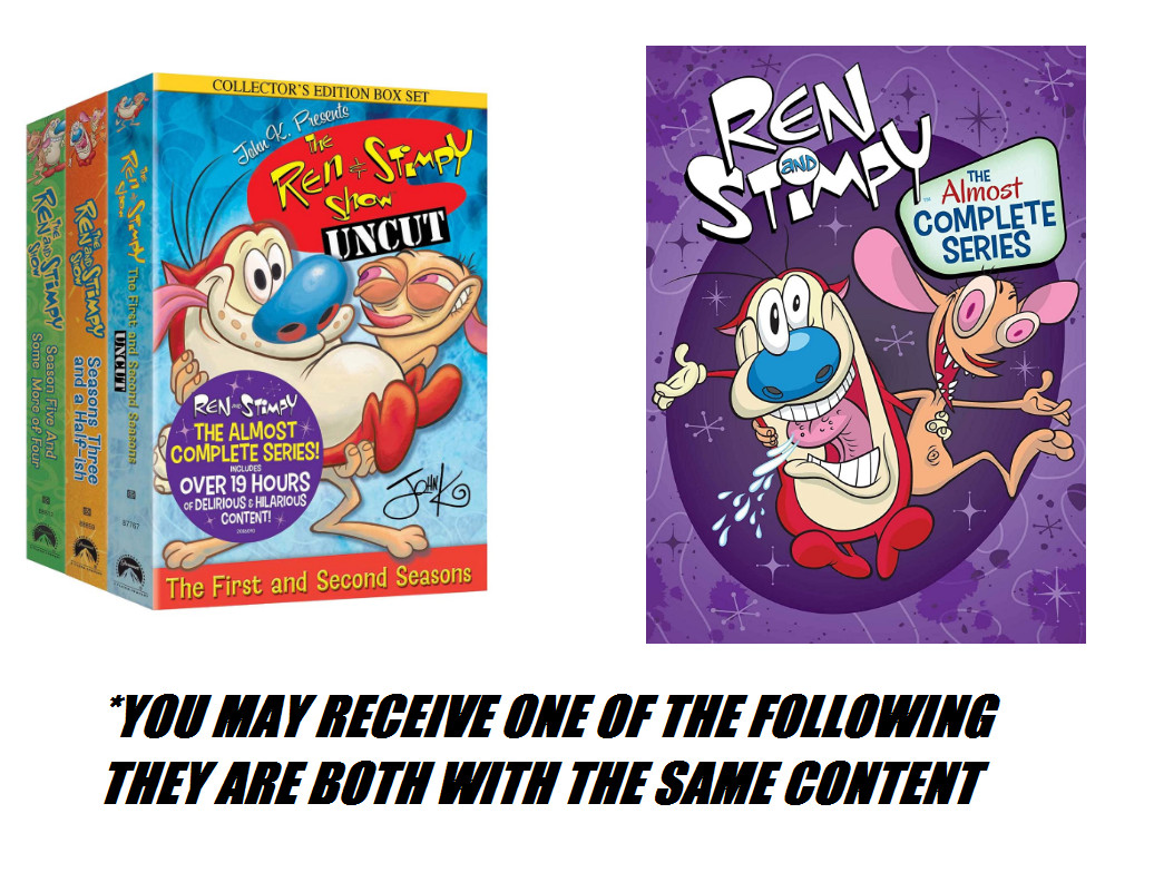 Ren & Stimpy UNCUT Complete DVD Collection TV Show Series Seasons 1 2 3 4 5 Set