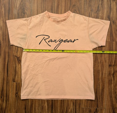 Men’s Rawgear Black Embroidered Orange Peach Shirt Sz S Gymwear Bradley Martin