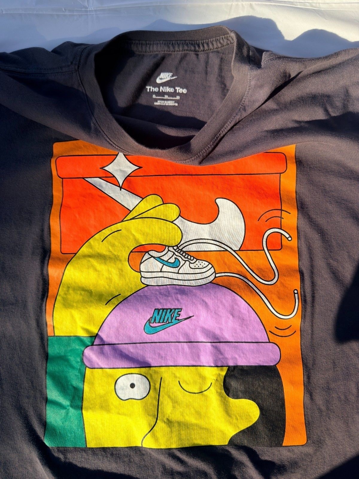 Nike Sportswear Animation Sneakerhead Graphic Tee Charcoal Gray FJ1099-060 Men's gallery