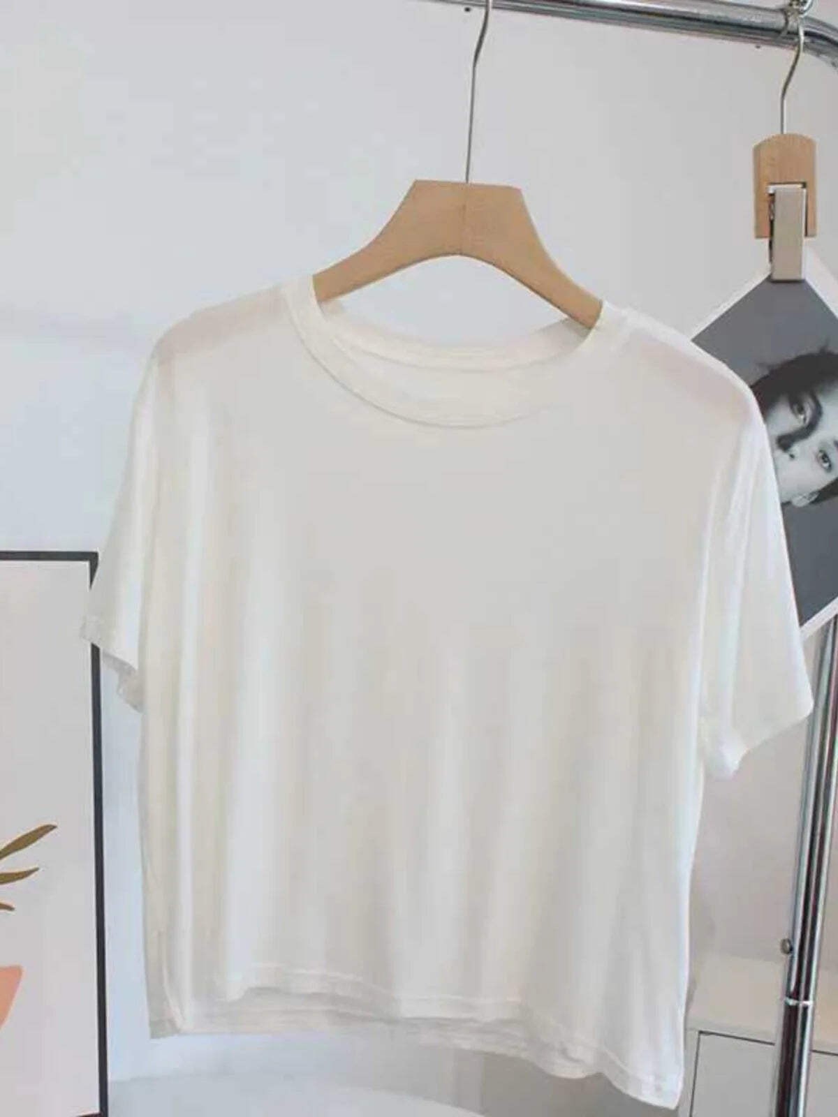 Ultra-Hand Feel Short Modal T-Shirt Women's Summer 2025 Slimming round Neck Shor gallery
