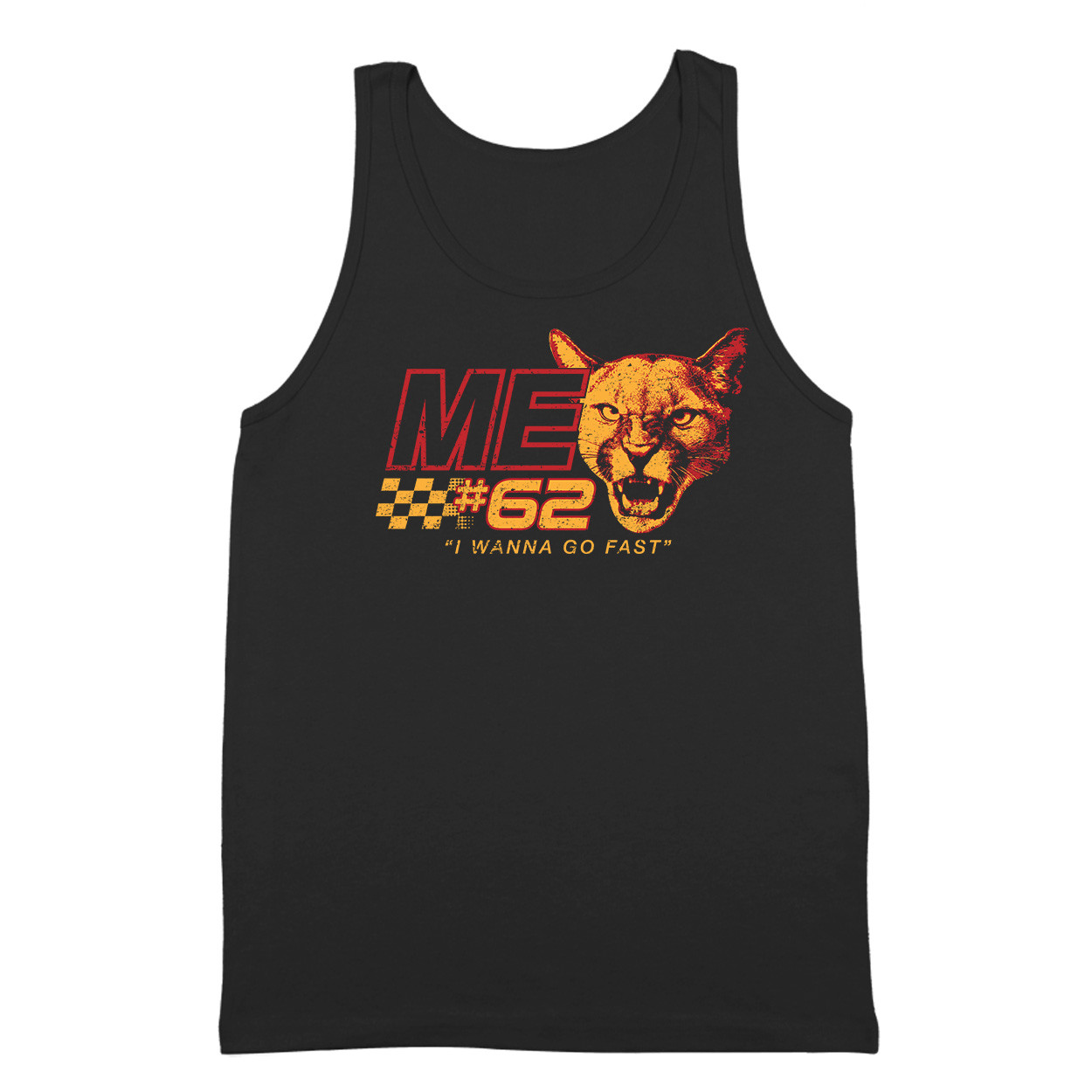 Talladega Cougar 62 Me Nights Nascar Ferrel Funny Racing Black Tank Top