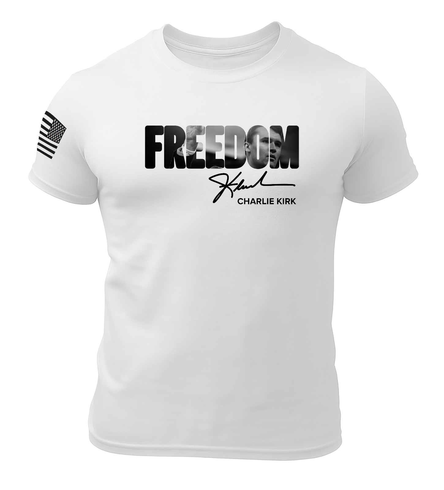 Freedom Charlie Kirk Memorial Shirt 100% Cotton gallery