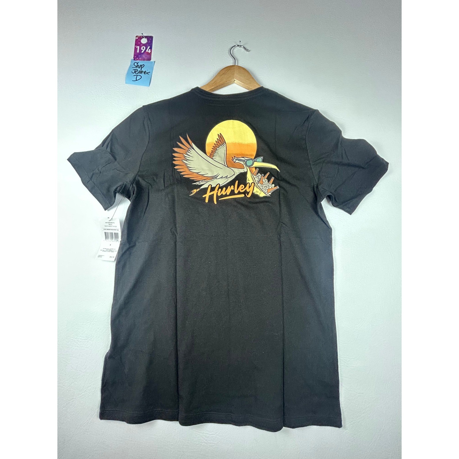 NWT Hurley Mens Everyday Pocket Tee Small Black Cotton Casual Streetwear Shirt gallery