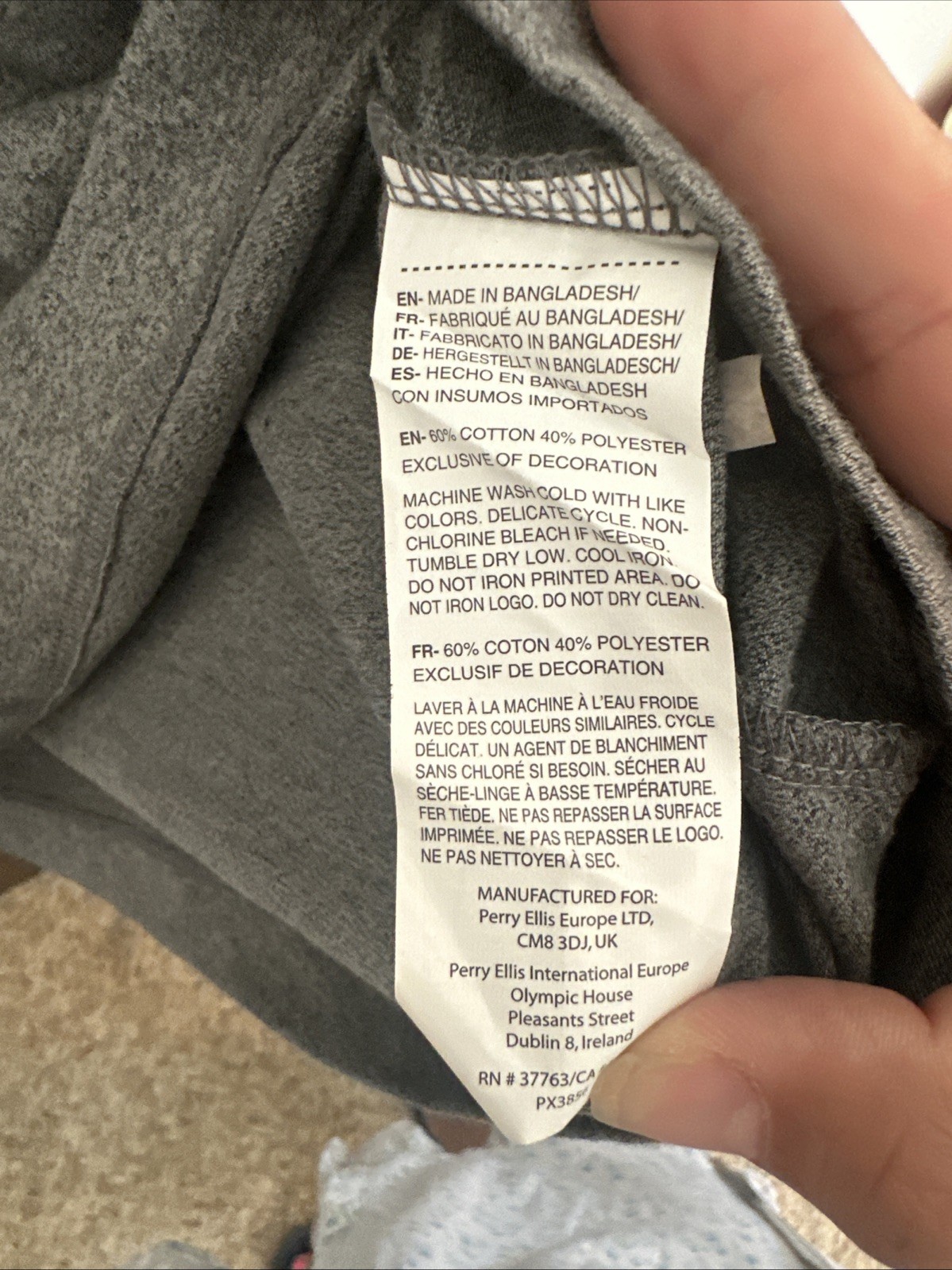 Perry Ellis Steel Heather Men's Size S Short Sleeve Grey NWT T Shirt gallery