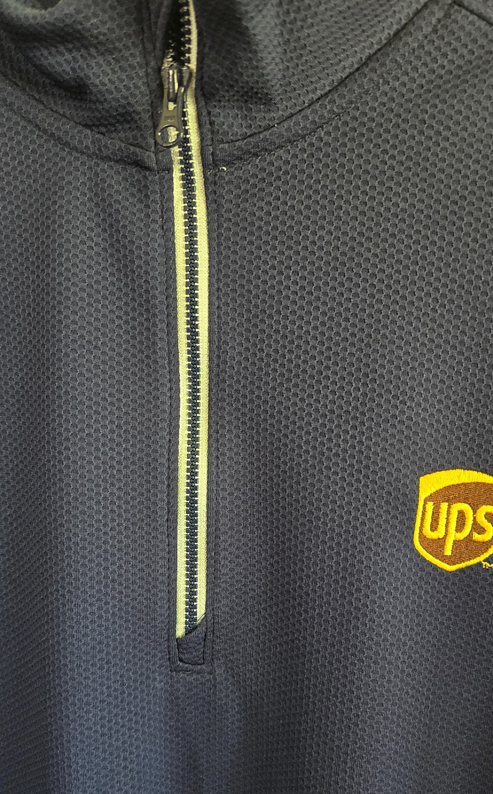 United Parcel Service UPS Men's Sport-Tek Long Sleeve Blue Pullover 1/4 Zip LG gallery