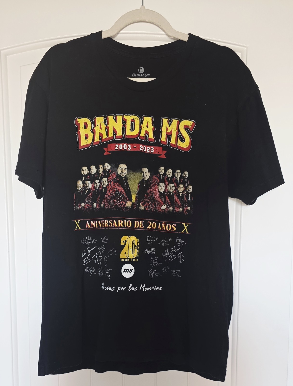 Banda MS “MS20 Tour” Concert Tshirt Size Lg- Mexican Band Celebrating 20 Years