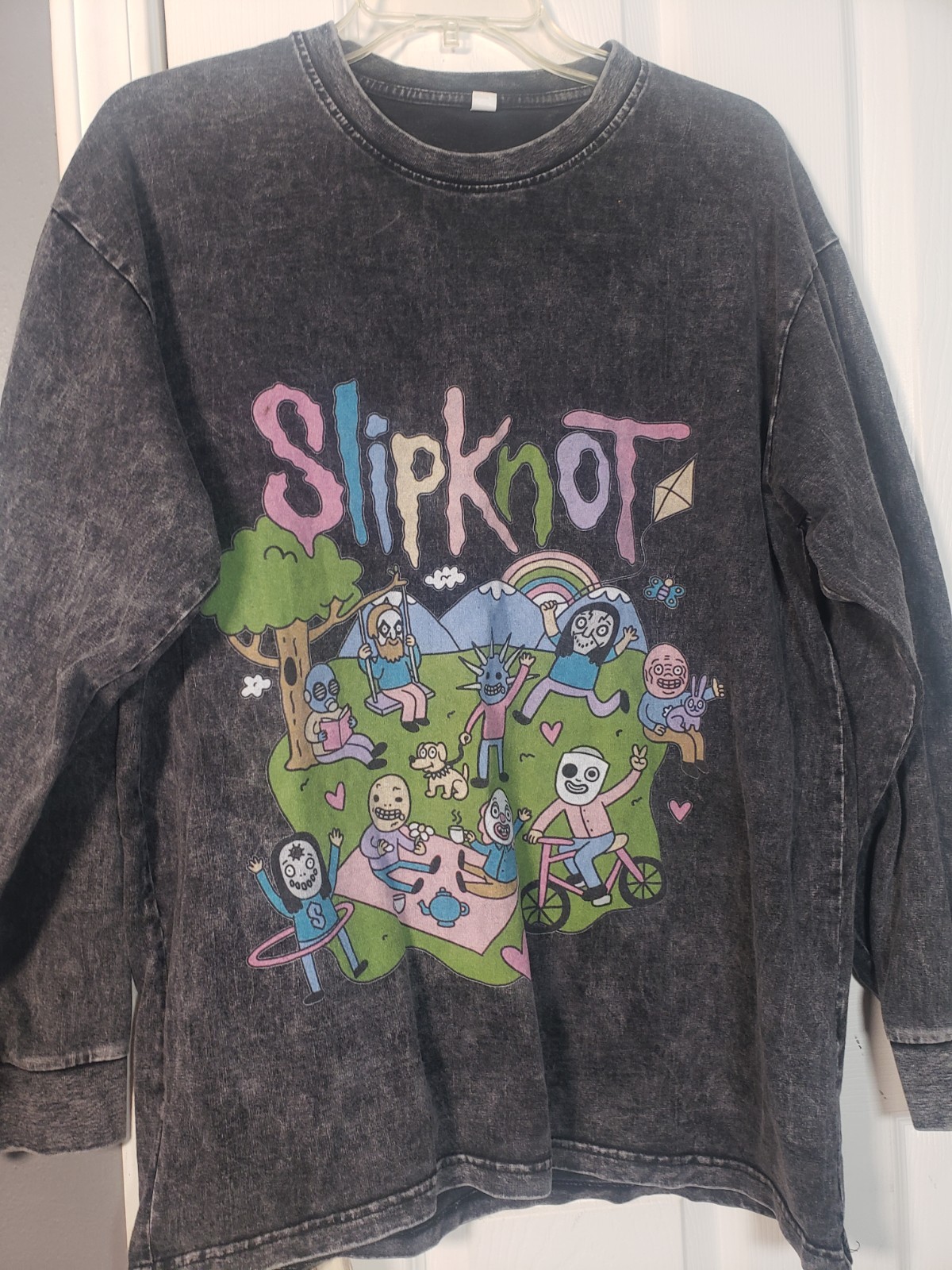Slipknot nu metal cartoon anime illustration picnic park band t shirt Unknwn Sz gallery