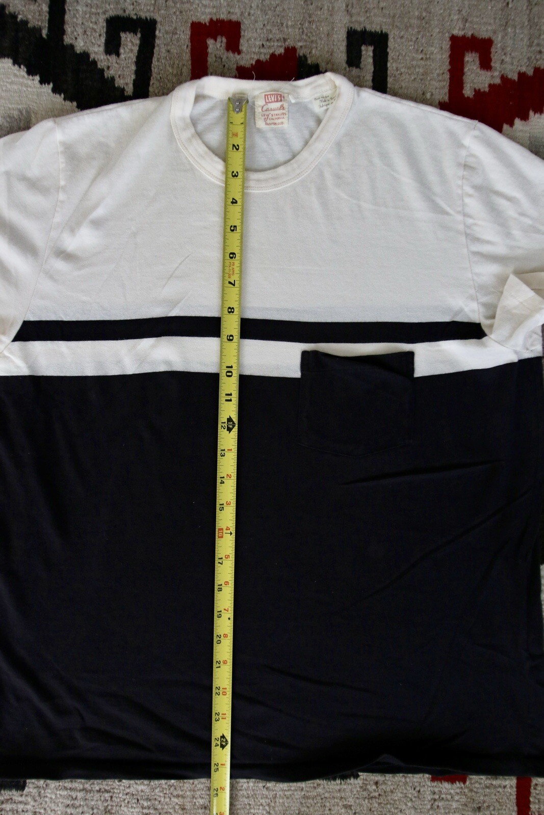 Levi’s Vintage Clothing Striped Shirt 1960’s Mens L Large Black And White gallery