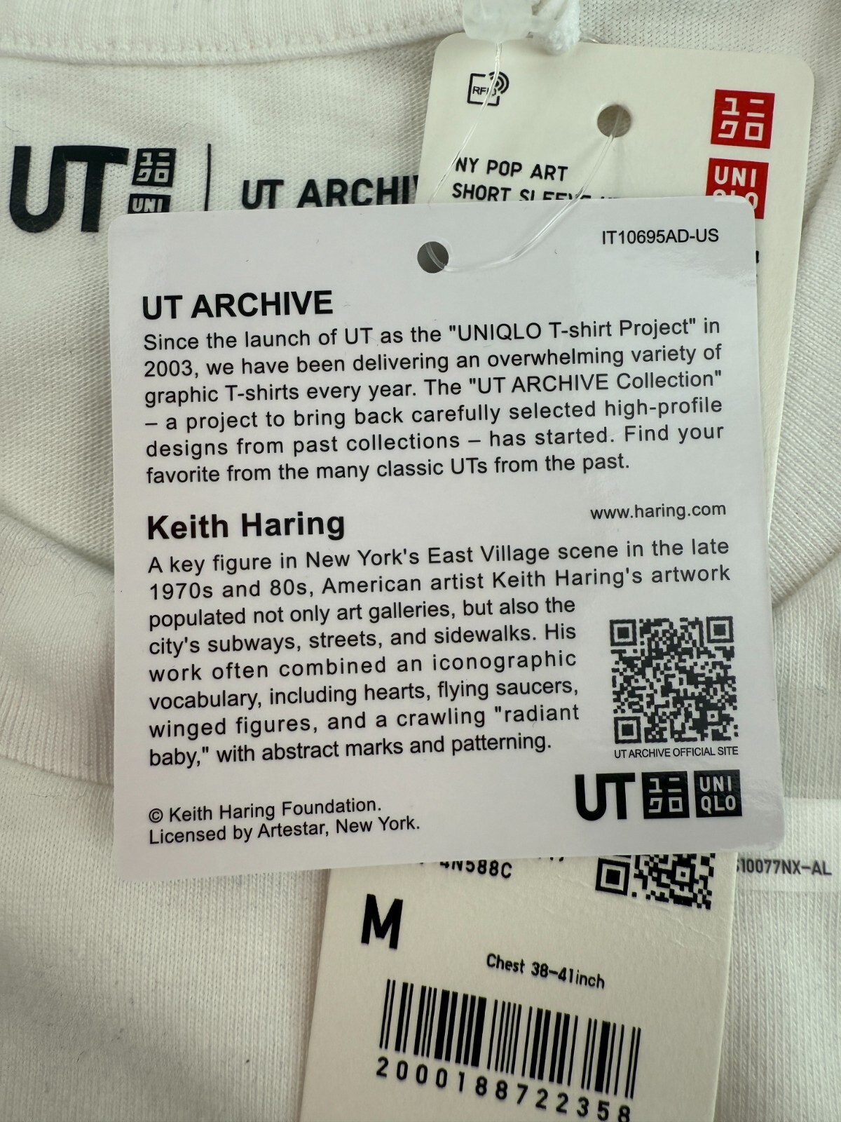 Uniqlo UT Archive American Art Graphic Short Sleeve Crew Neck TShirt White M NWT gallery