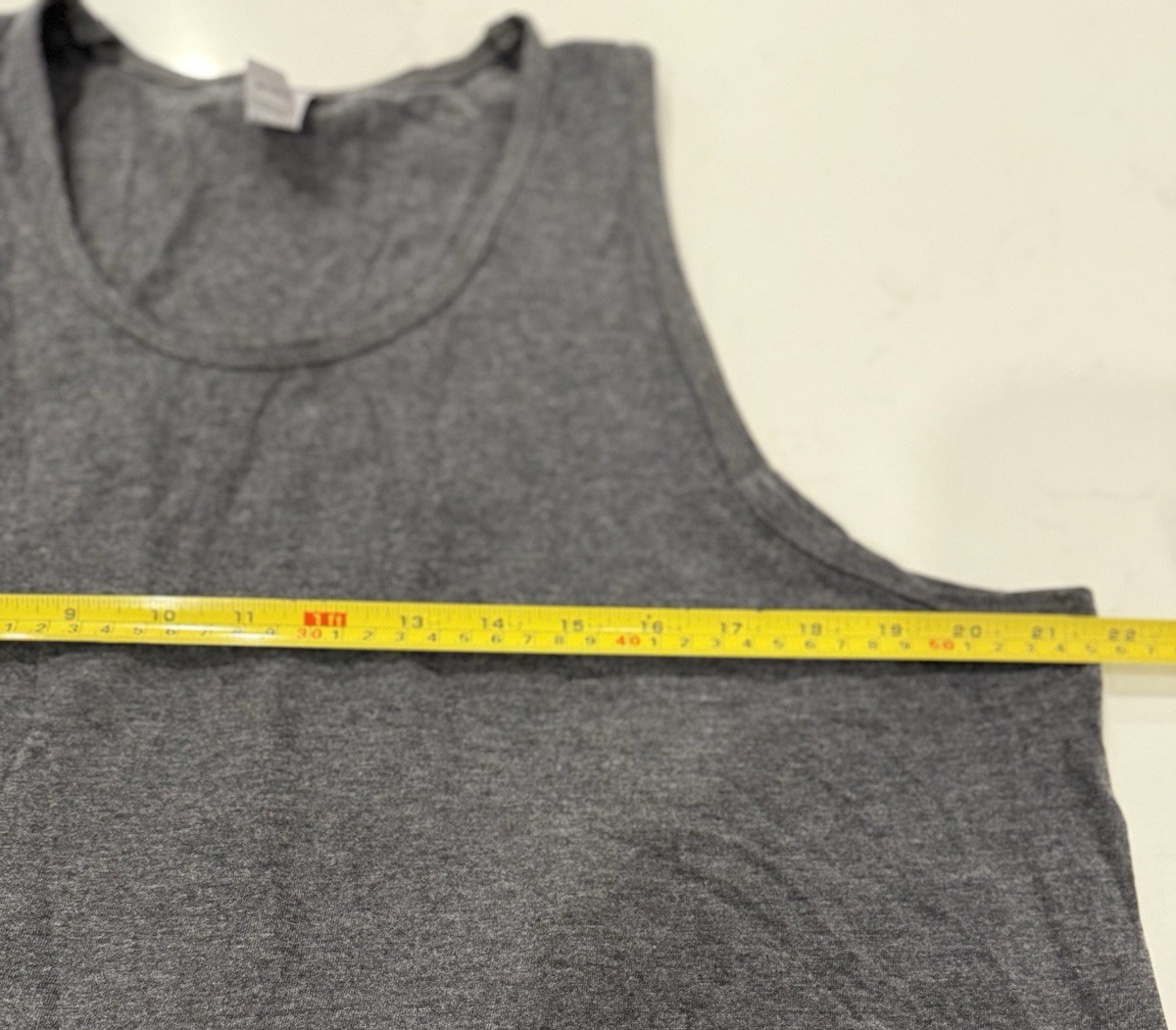 Cotton Heritage Men's size Large Solid Gray Tank Top Cotton/Poly Blend gallery