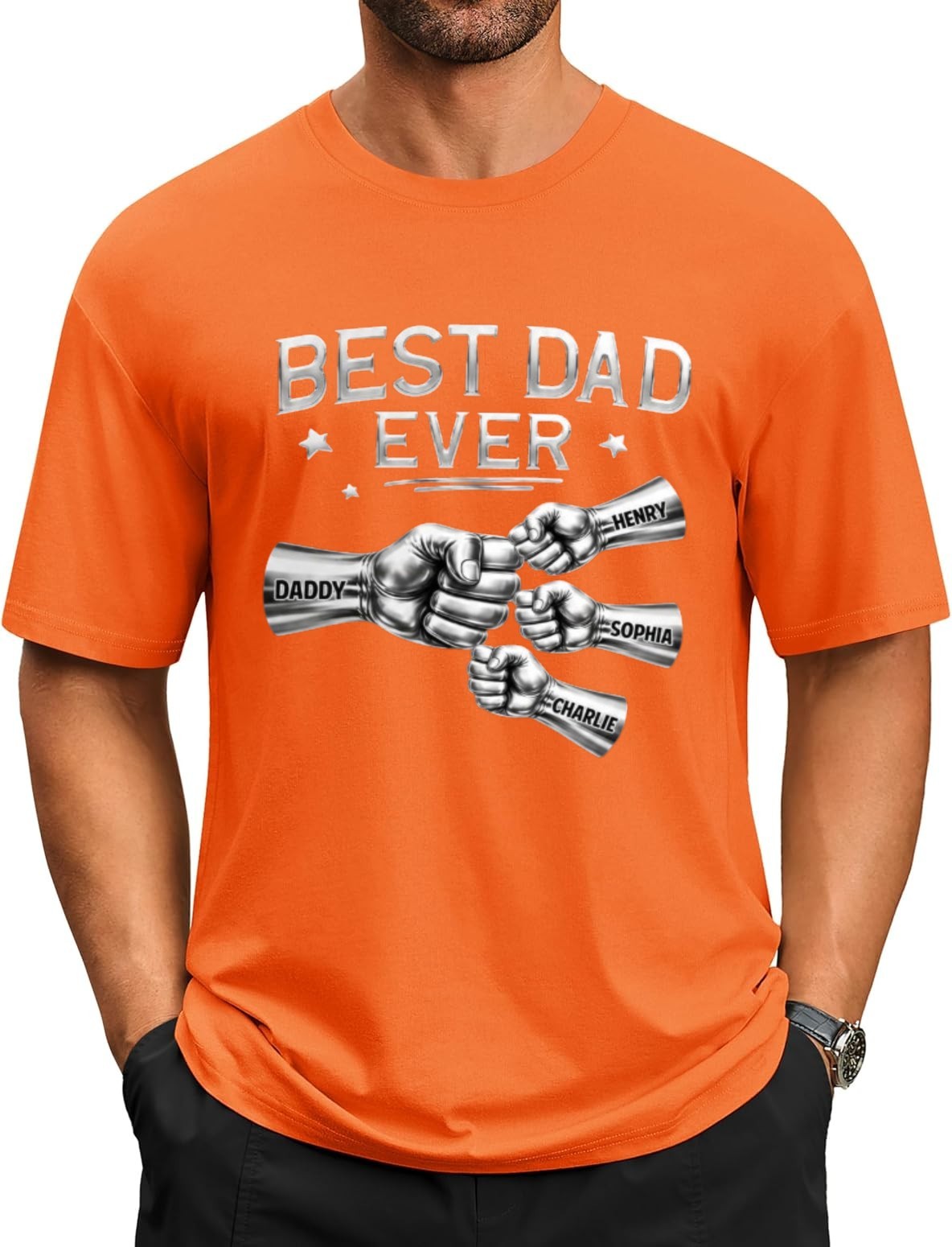 Best Dad Ever Personalized Shirt with Kids Names, Custom Father's Day Gift gallery
