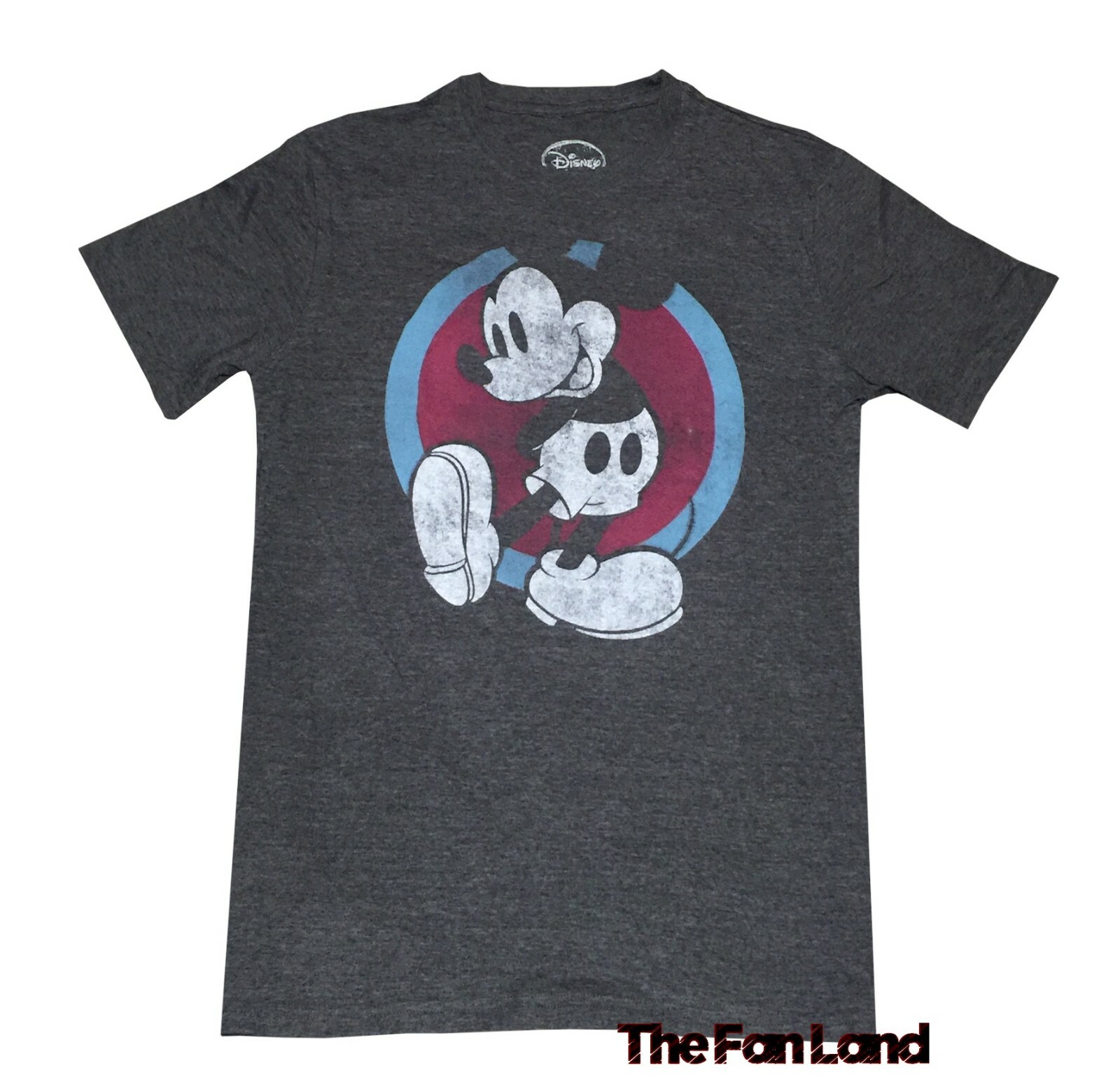 New Disney Mickey Mouse Gray Vintage Classic T-Shirt gallery