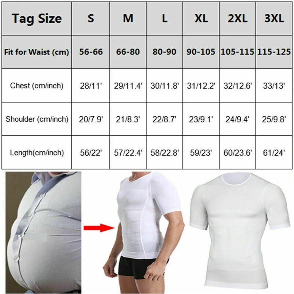 Gynecomastia Men's Slimming Shaper Shirt Abs Abdomen Slim Compression Shapewear gallery