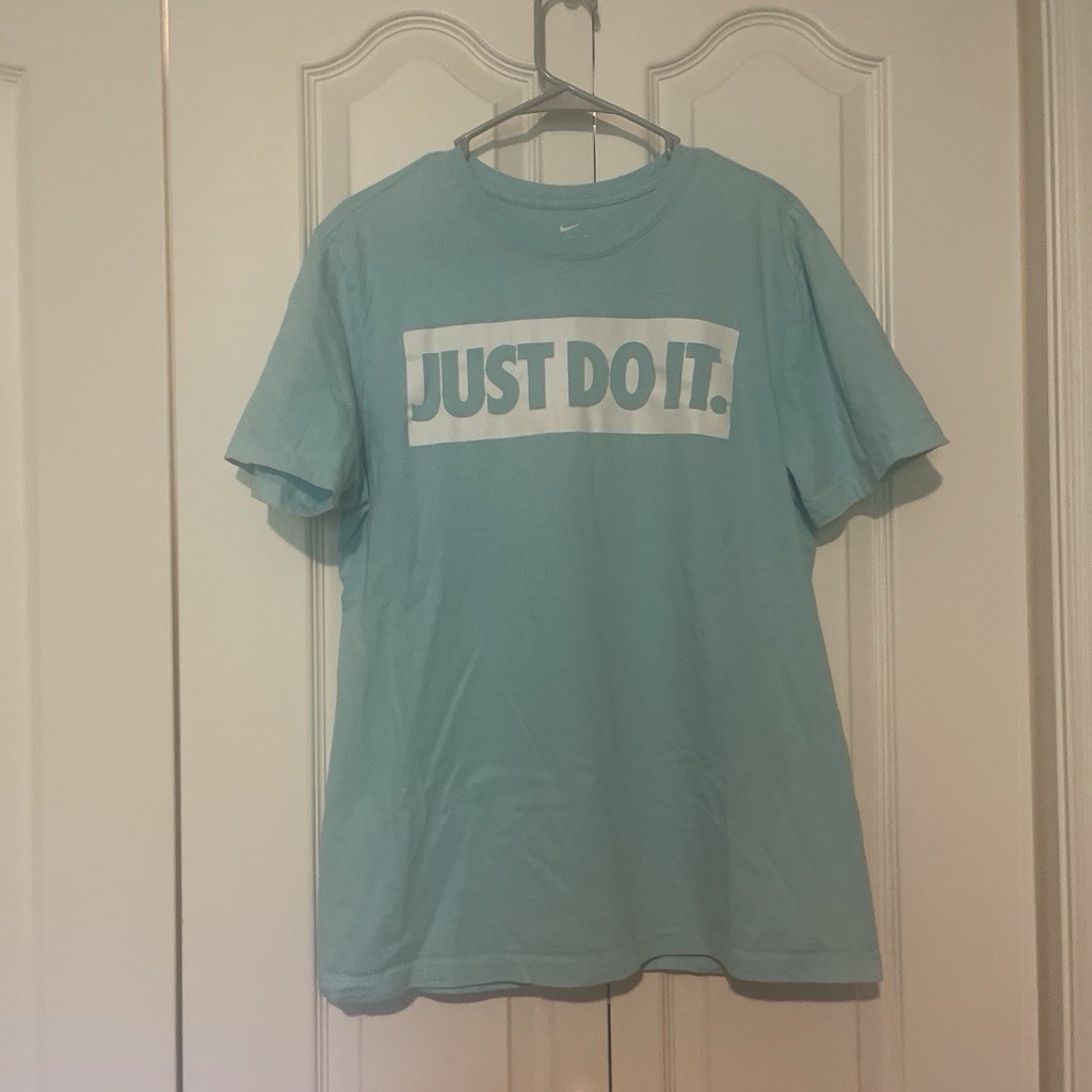 Nike The Nike Tee Just Do It Blue Graphic Print Crew Neck T-Shirt Men’s M