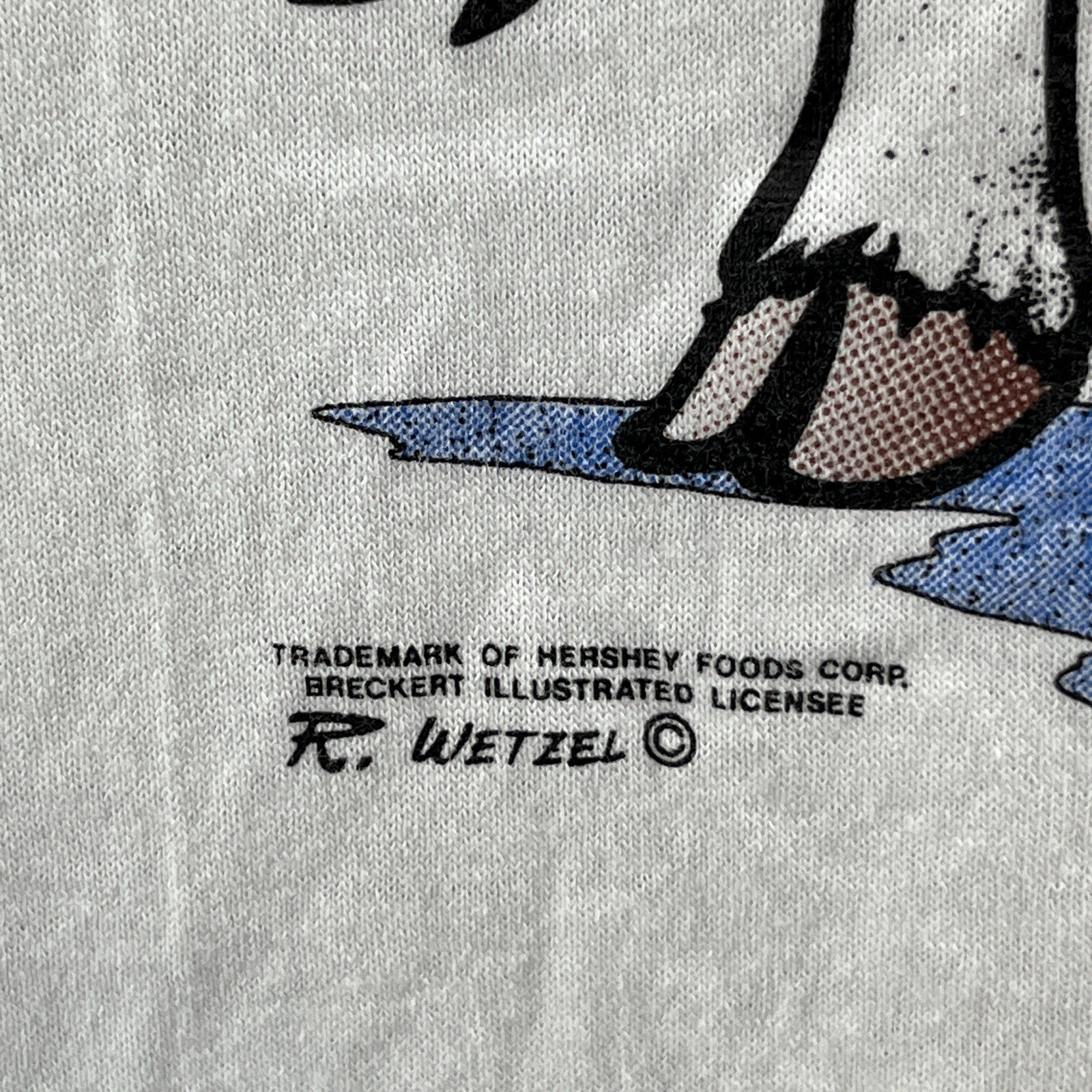 VTG 90s Hersheys Kisses T Shirt Mens Medium White Promo Cow Graphic R Wetzel gallery