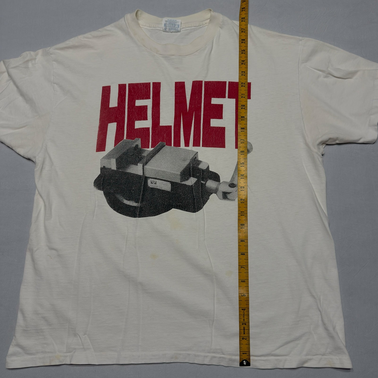 Vintage OG 1991 Helmet Strap It On Shirt Size XL Hanes BEEFY-T! Nirvana RARE gallery