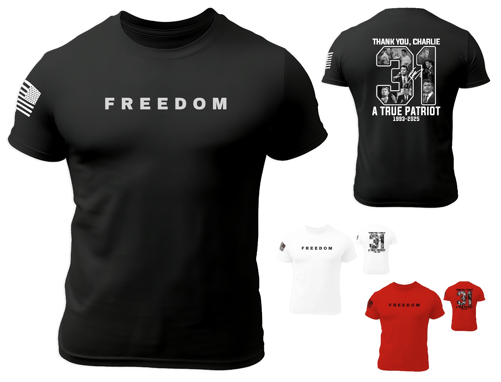 Freedom Charlie Kirk Shirt, Thank You Charlie 31 Shirt 100% Cotton soft style gallery