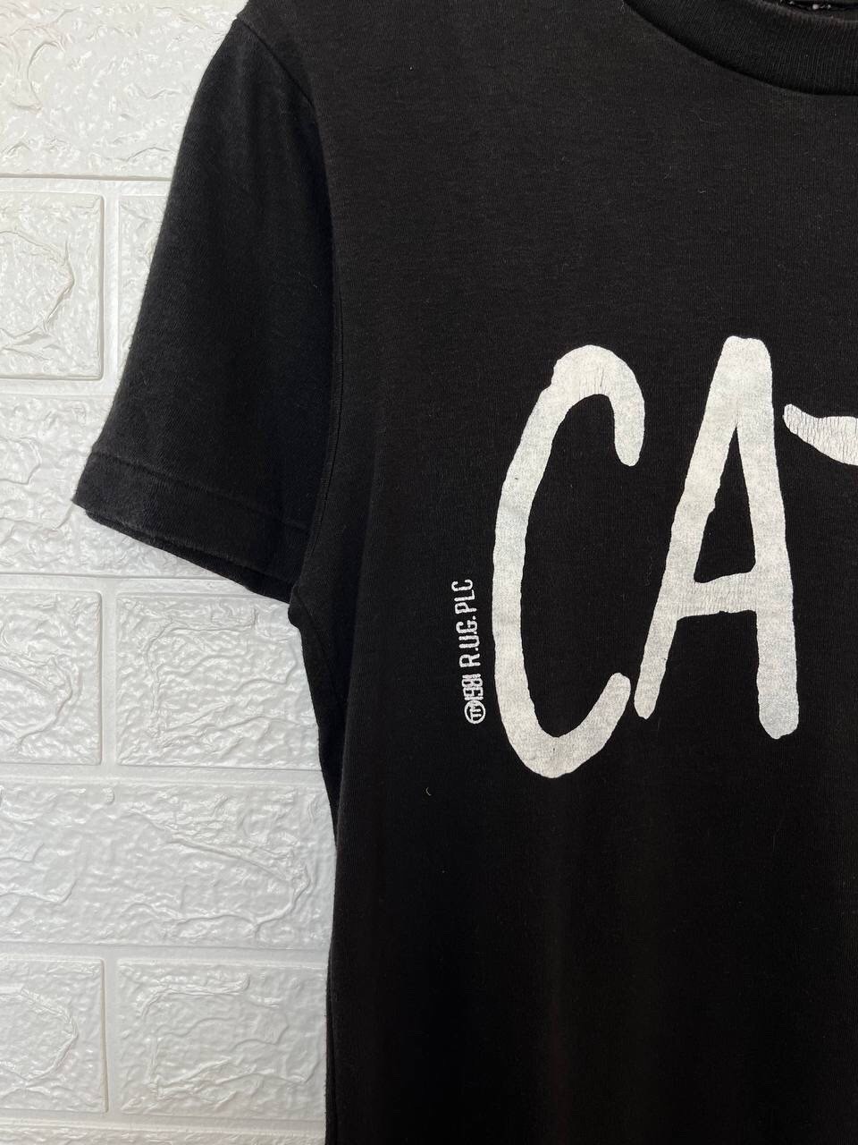 Vintage CATS Musical T-Shirt 1981 Zurich Production Black Tee Small Yellow Eyes gallery