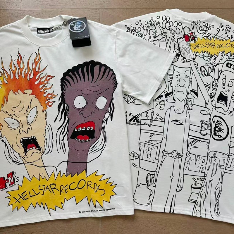 Hell Studios star cartoon characters pattern Tee Mens Short sleeved T-shirt gallery