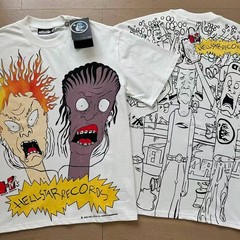 Hell Studios star cartoon characters pattern Tee Mens Short sleeved T-shirt
