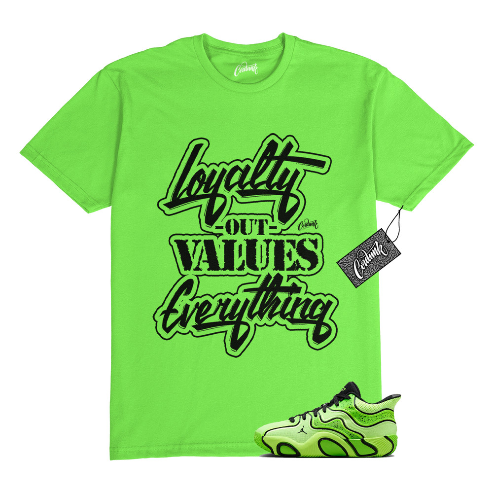 Tatum 3 6th Man Ghost Electric Green Black Neon T Shirt Match LYLTY