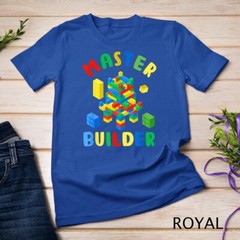 Cool Master Builder Funny Building Blocks For Kids Men Women Unisex T-shirt