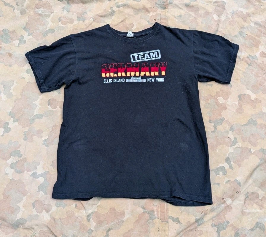 VTG Team Germany Ellis Island NYC Anvil Tag Cotton T-shirt Men's Sz Large gallery