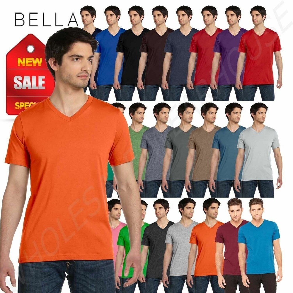 BELLA + CANVAS – Heather CVC V-Neck Short Sleeve Unisex T-Shirt – 3005CVC