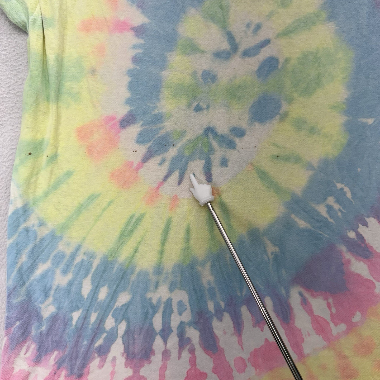 Vintage Tie Dye Blank T Shirt Thin Lightweight Distressed Single Stitch L gallery