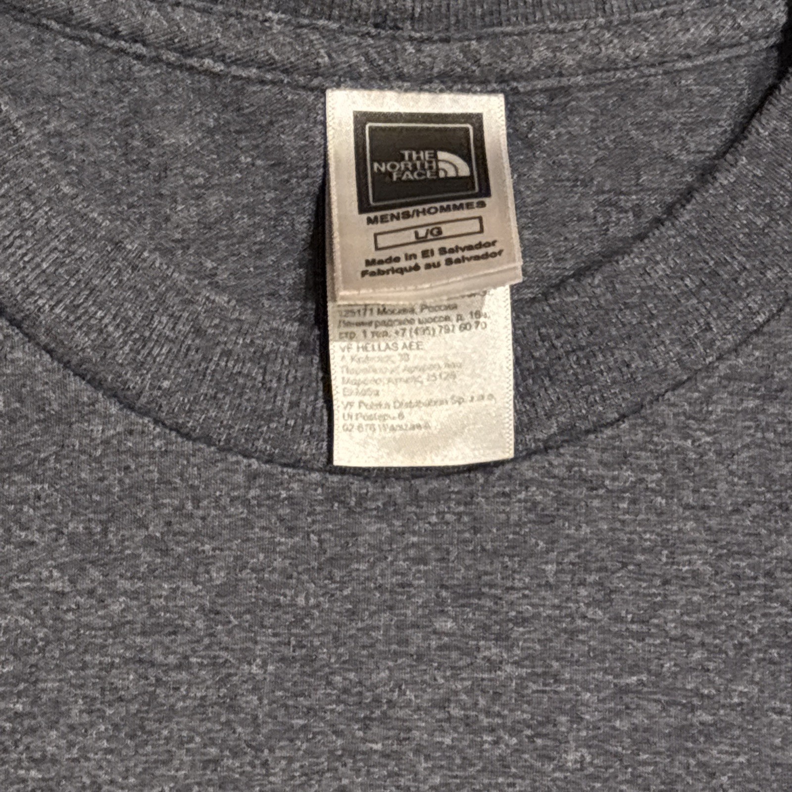 The North Face Text Logo Established 1968 T Shirt Gray Sz Large Gorpcore EUC gallery