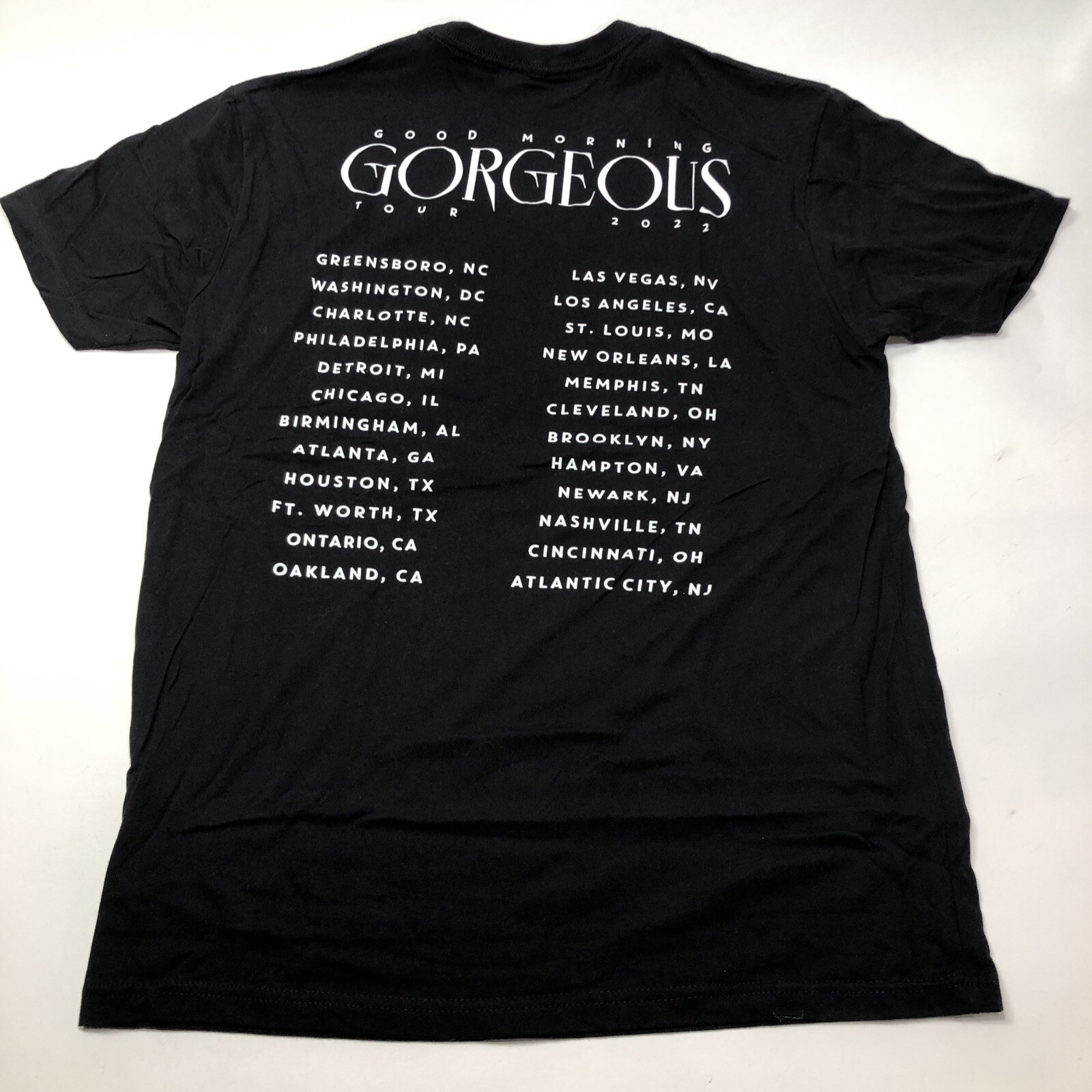 Mary J Blige Gorgeous 2022 Tour Double Sided Large Black T Shirt Concert Merch gallery