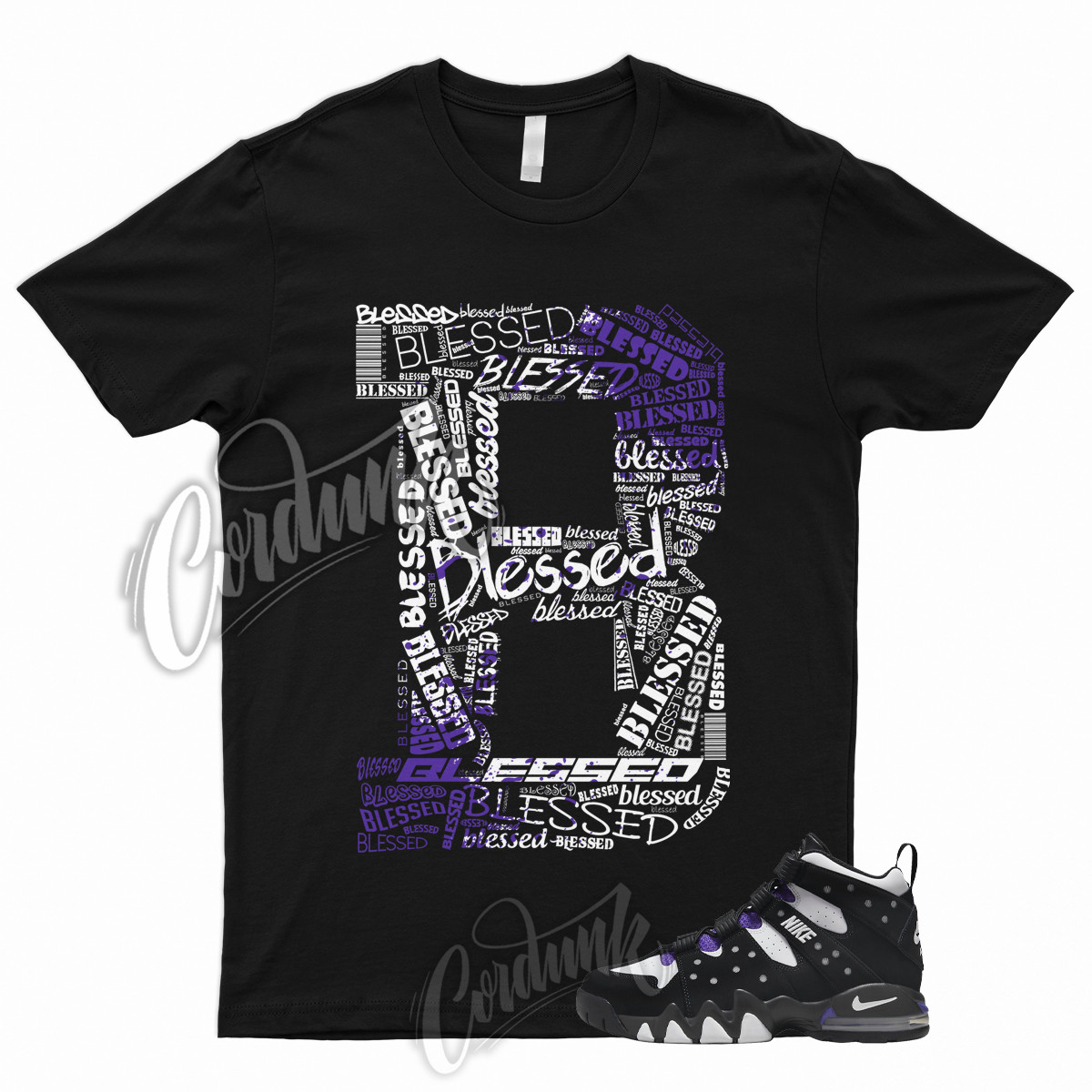 Air Max CB ’94 OG Black Pure Purple Court Varsity 1 2023 Shirt to Match BLESSED