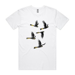 Yellow Tailed Black Cockatoos Tee Australian Bird Wildlife T-Shirt Regular Fit