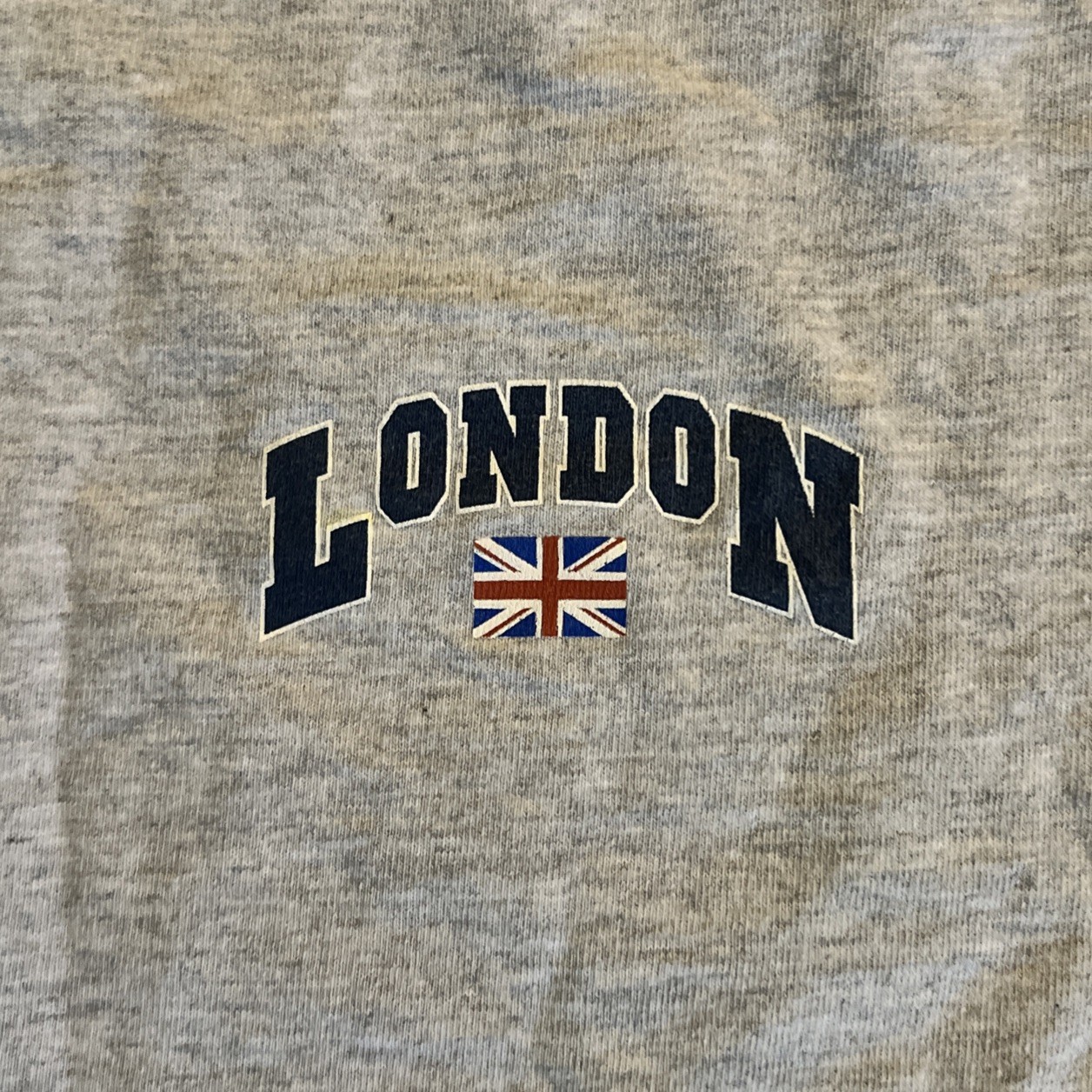 London Union Jack T-shirt gray medium fruit of the loom heavy cotton gallery