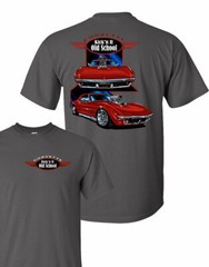 Johny Rockstar Kickin’ It Old School Corvette Chevy Chevrolet T Shirt TDC-254