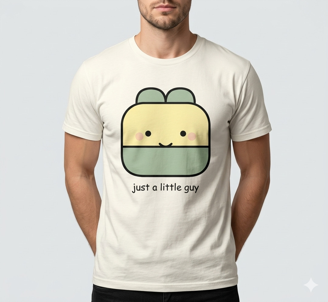 Trendy Kawaii Style Modern Little Guy Shirt Cute Character Tee Comfort Colors 17