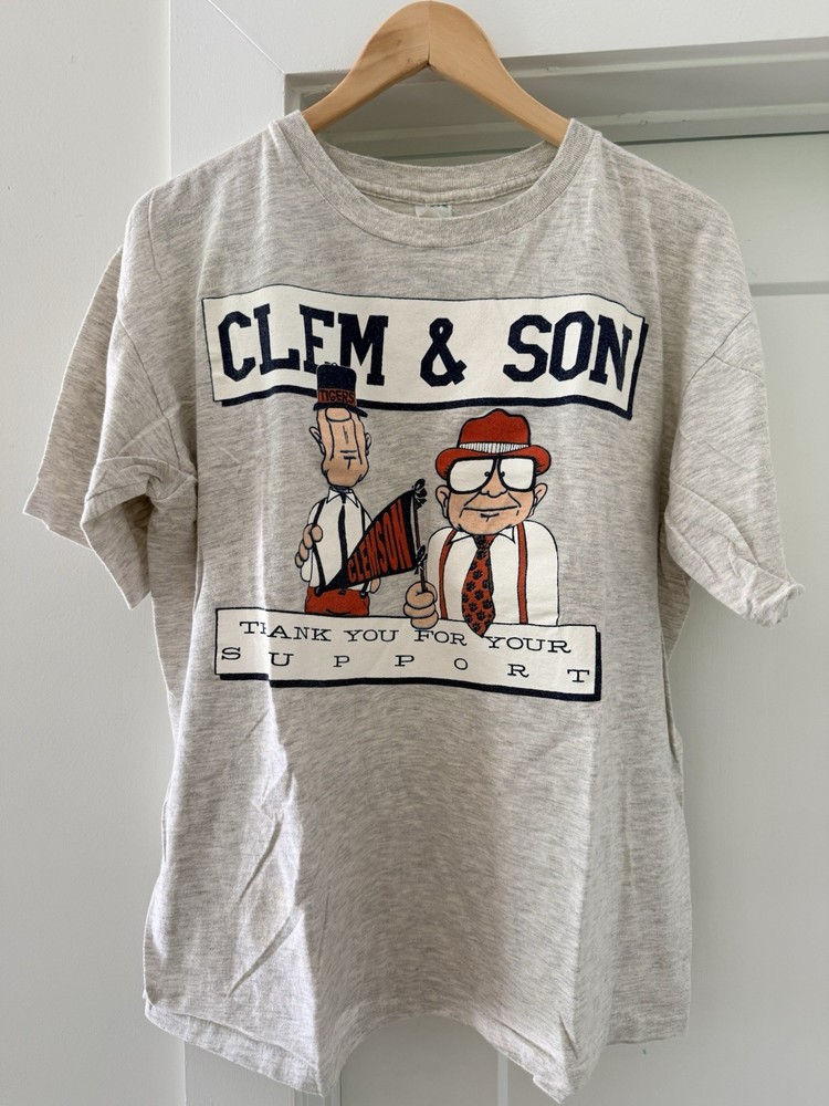 Vintage 80s Clemson University Funny Humor Tee T Shirt College Artex Tag