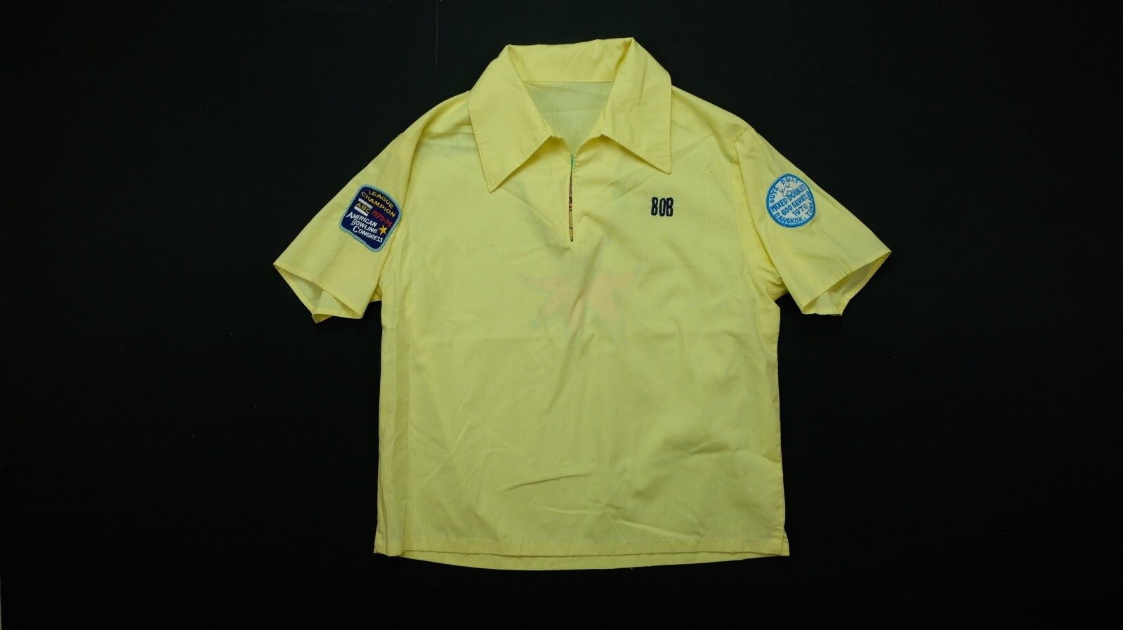 Rare VTG Bob Richardson Jokers ABC Bowling League Champions 1973-74 T Shirt 70s gallery