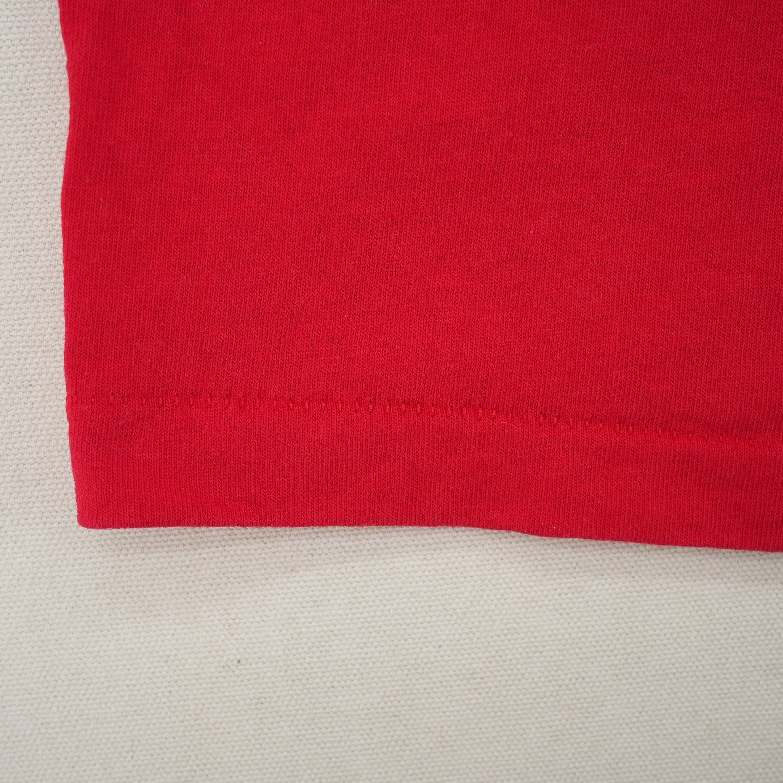 Vintage Teejays Embroidered Christmas Tree Red Shirt Mens M Holiday Tee Single S gallery