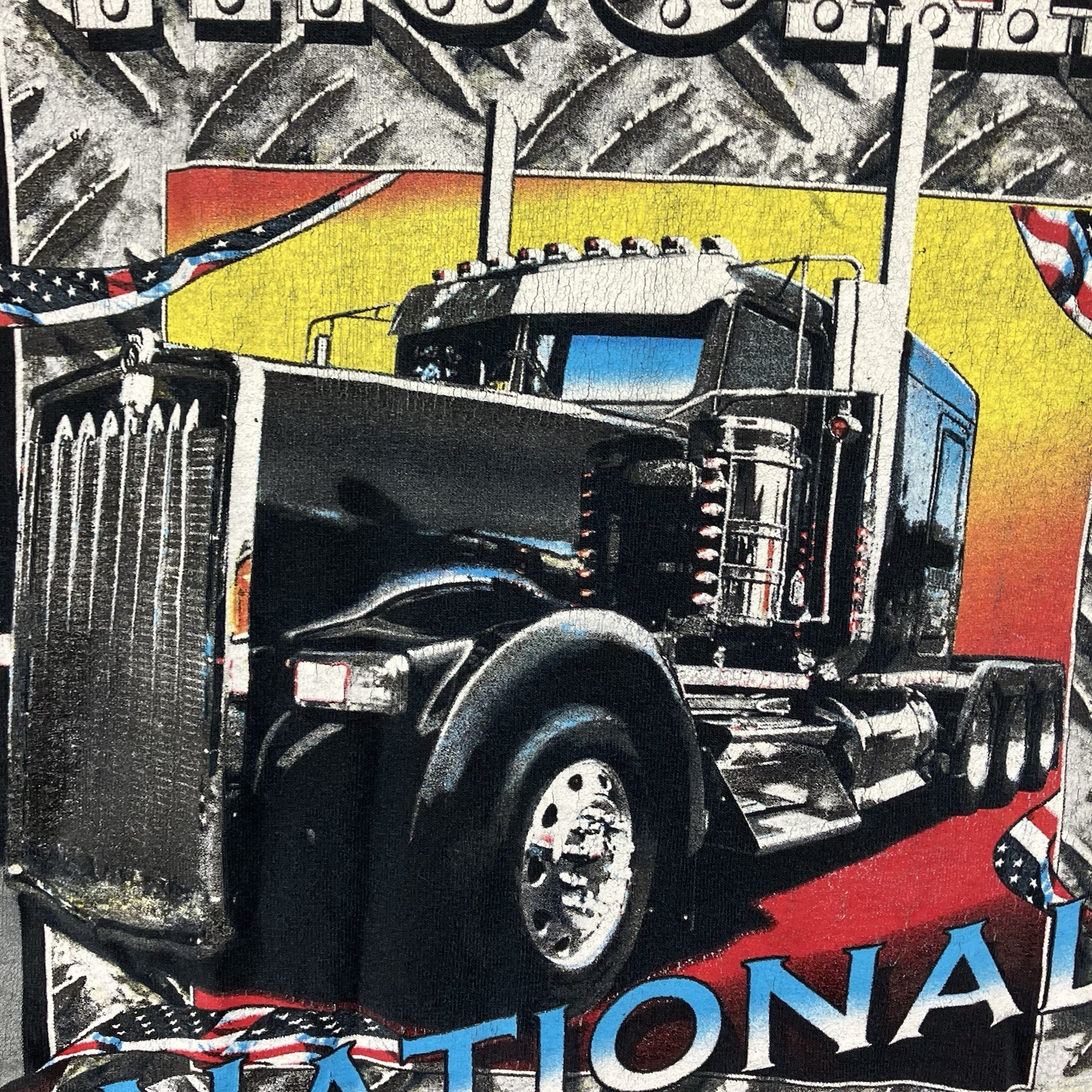 Vintage American Y2K Trucker Semi Truck T Shirt Mens XL 2017 Truckin' Natinals gallery