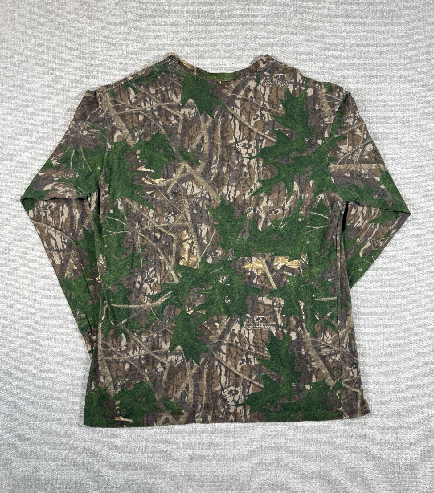 Mossy Oak Shirt Mens XL Camo Long Sleeve Pocket Hunting Outdoors Real Tree Style gallery